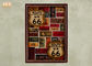 কাঠের পাব ওয়াল সাইন রুট 66 ওয়াল সজ্জা আলংকারিক MDF ওয়াল ফলক 3 ডি ওয়াল আর্ট লক্ষণ লাল রঙ