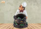 শেফ টেবিল সজ্জা পলিরেসিন স্ট্যাচু মূর্তি রজন শেফ মদ ধারক ছোট শেফ ভাস্কর্য